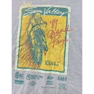 Sun Valley 1987 Grand Prix T Shirt Single Stitch Motorbike Coors Beer Grunge
